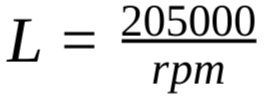 L=(205000)/rpm